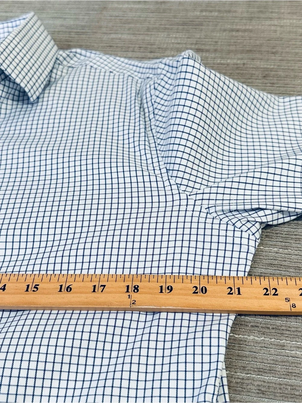J.Crew Bowery Performance Dress Shirt Men's M Medium Classic Fit Blue Check